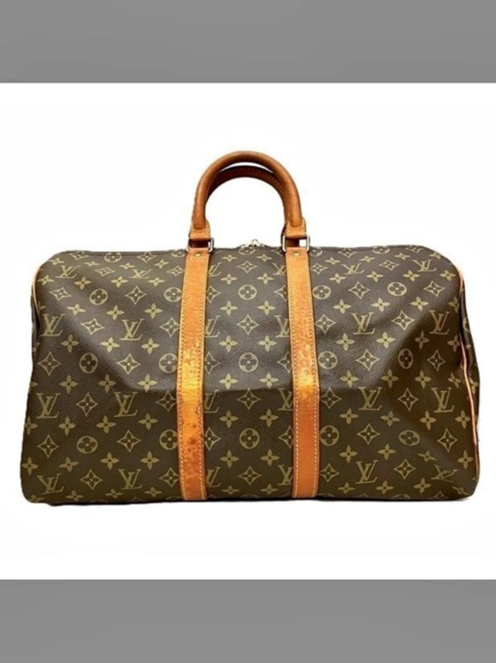 Louis Vuitton Keepall 50 Monogram Travel Bag in Brown